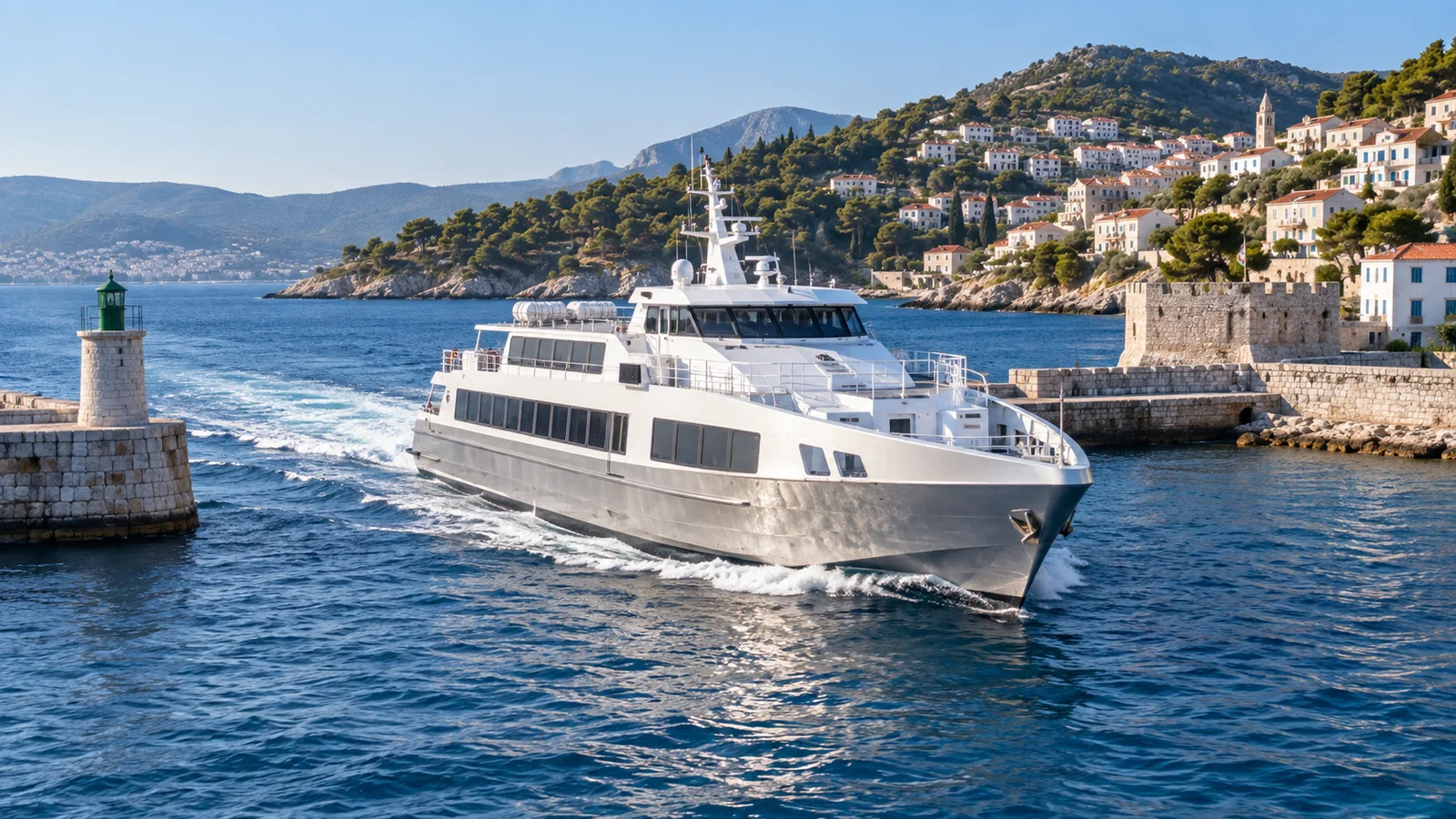 Editorial illustration: Fast Ferry for Sale for Greece, Turkey and Croatia: What Mediterranean Buyers Should Know