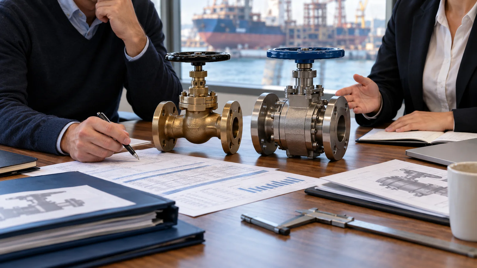 Editorial illustration: How Procurement Decisions Affect Shipbuilding Cost