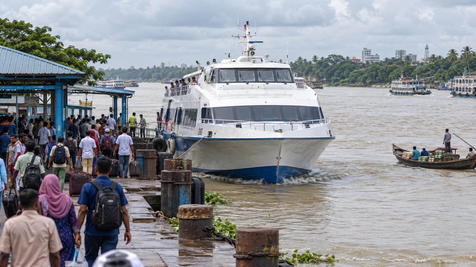 Editorial illustration: Passenger Boat for Sale for Bangladesh: Where a 35m Fast Ferry Fits in the World’s Busiest Ferry Market