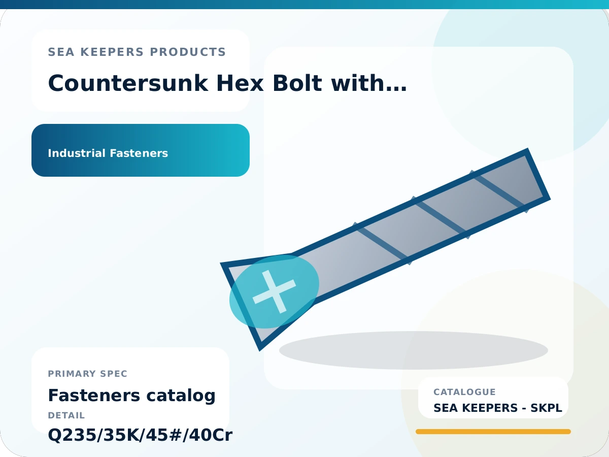 Countersunk Hex Bolt with Flatcap