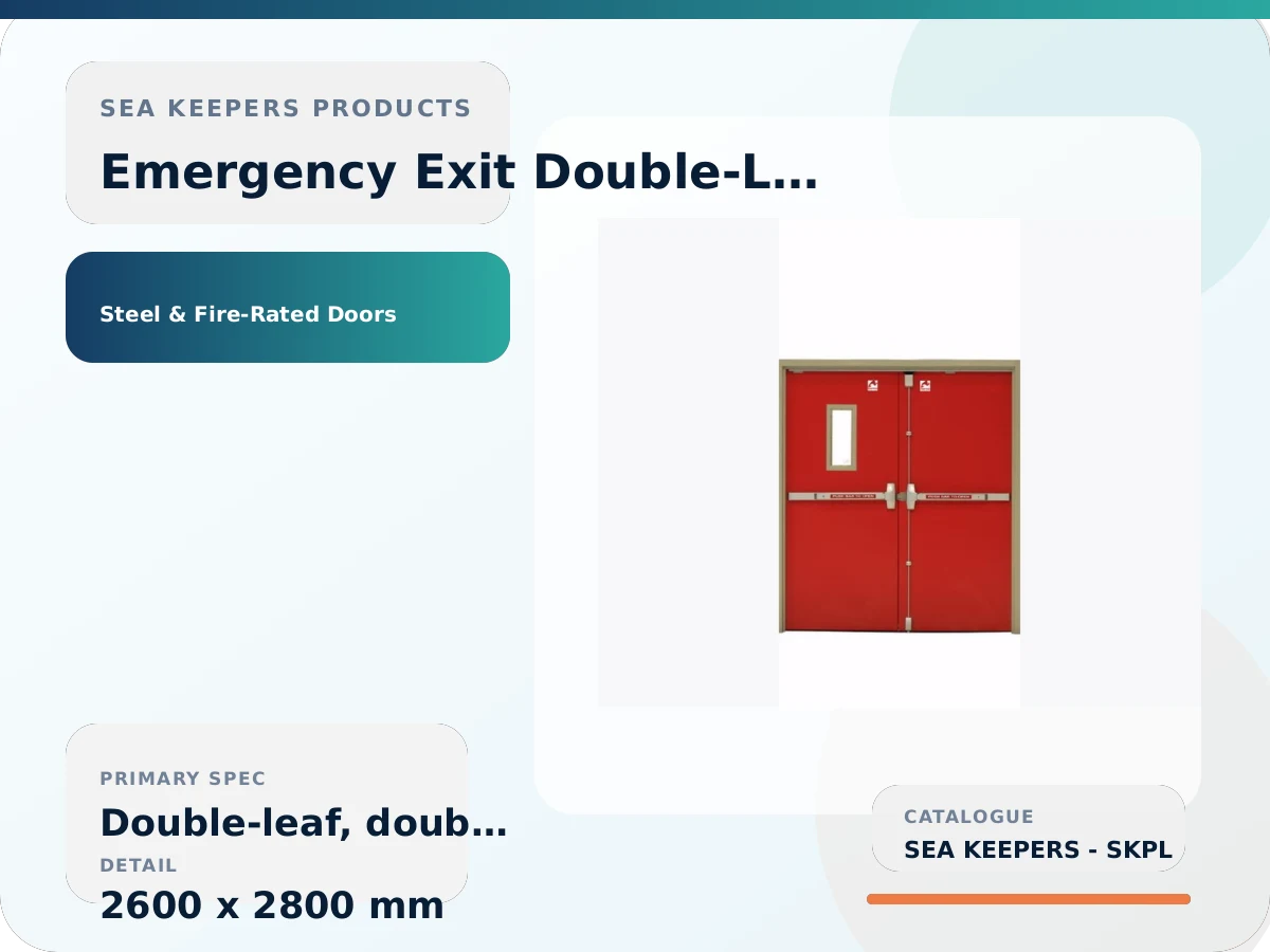 Emergency Exit Double-Leaf Door with Panic Bars