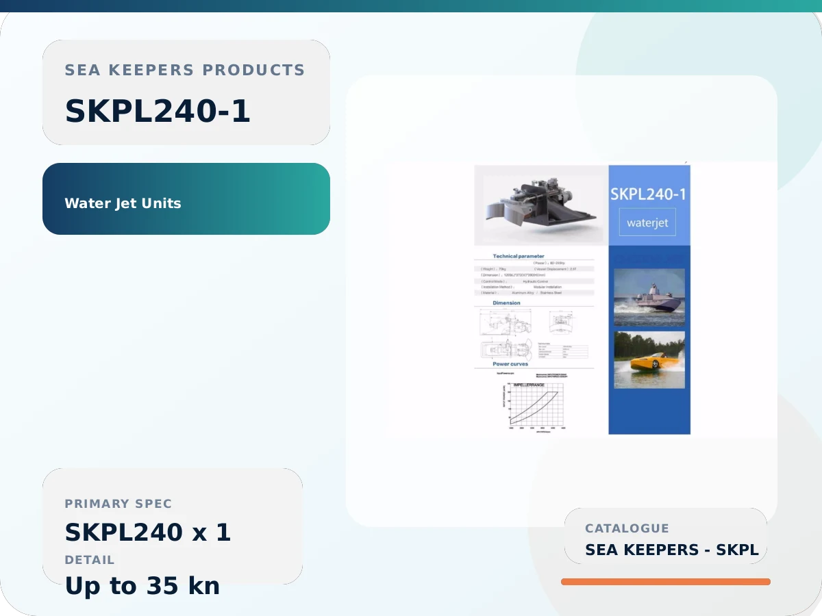 SKPL240-1 Single Marine Water Jet Unit