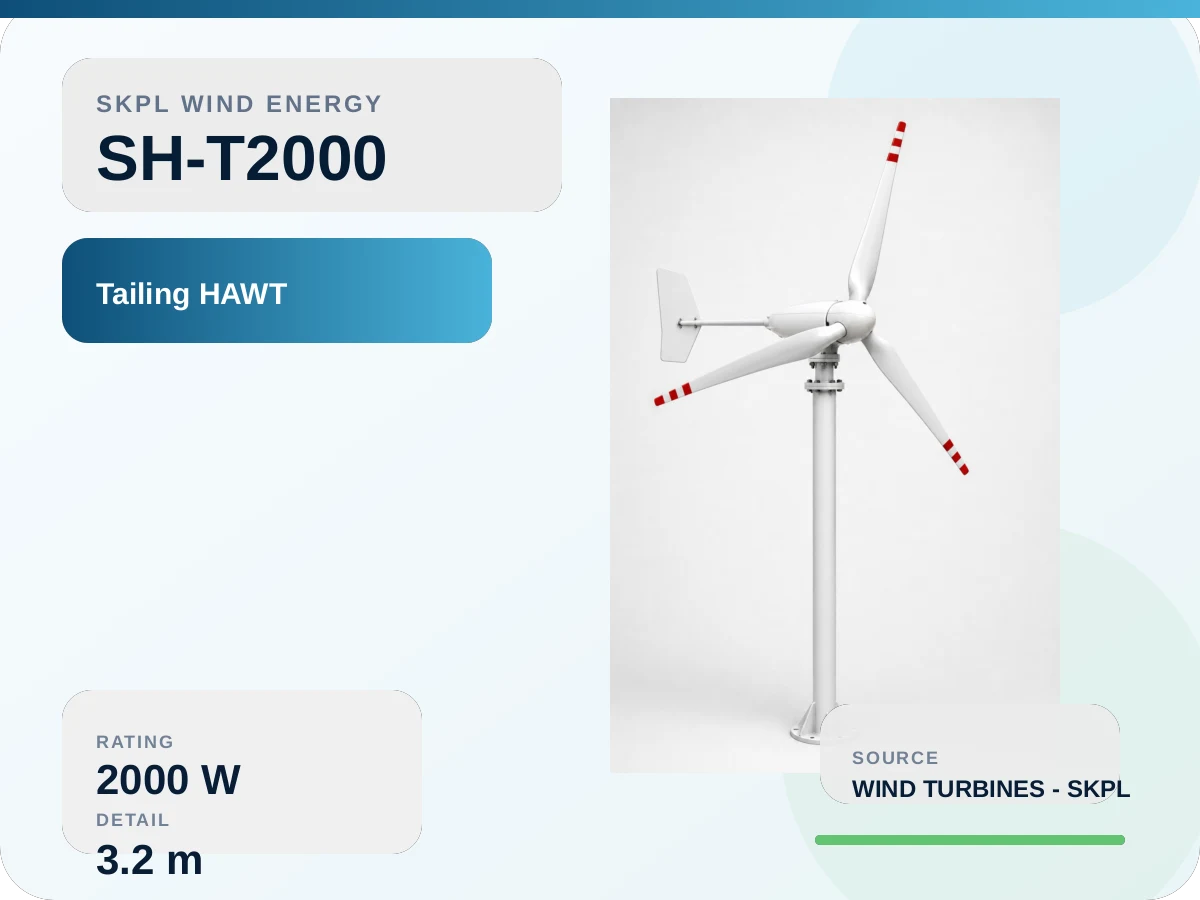 SH-T2000 Horizontal shaft tailing Wind Turbine